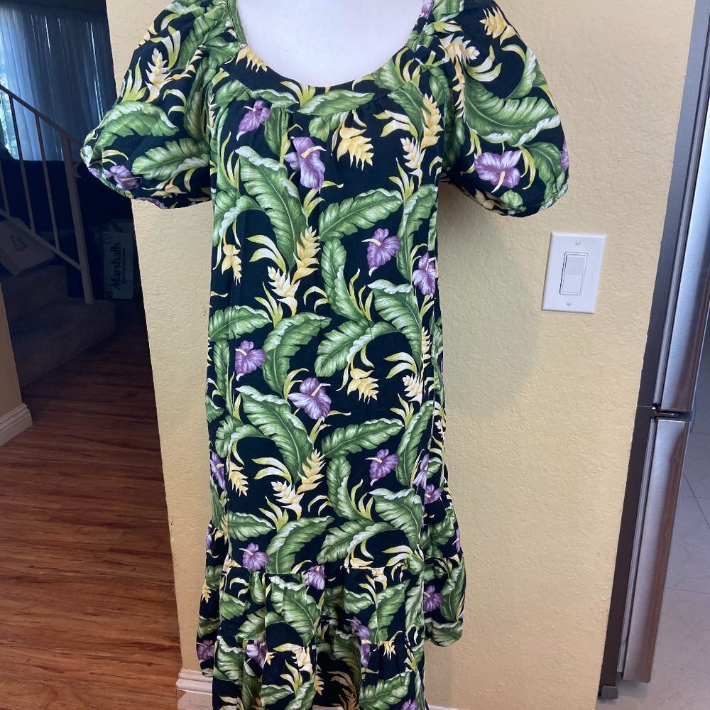 Vintage Karyl Caye Hawaiian Dress Sz L